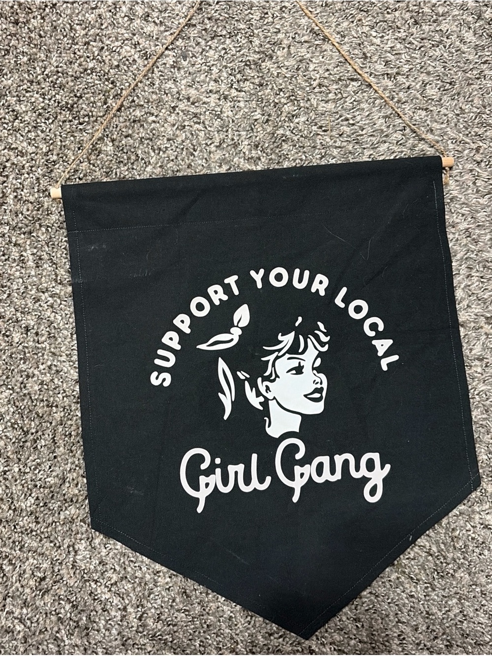 Support Your Local Girl Gang Black Banner